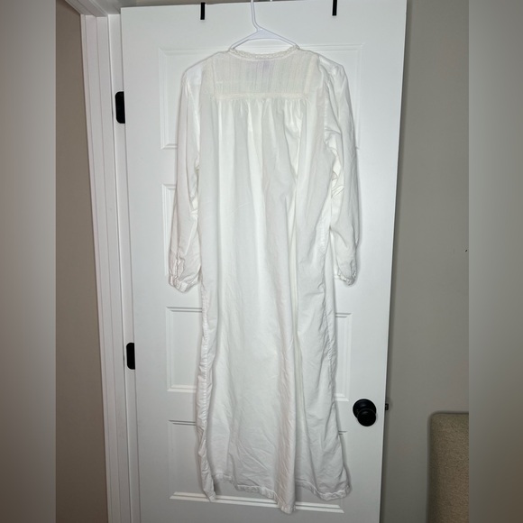 Vintage APRIL CORNELL Womens Nightgown Small White Smocked Retro Cottage - Picture 7 of 9